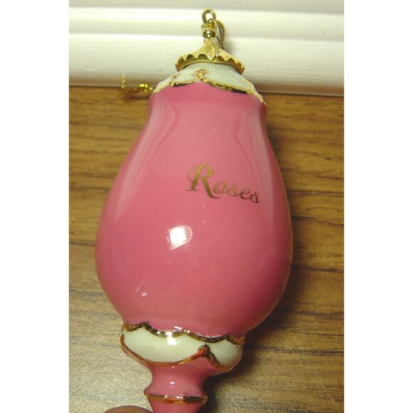 2 LENA LIU FOREVER FLOWERS ORNAMENTS-ROSES & VIOLETS-BRADFORD EDITIONS - Picture 3 of 5